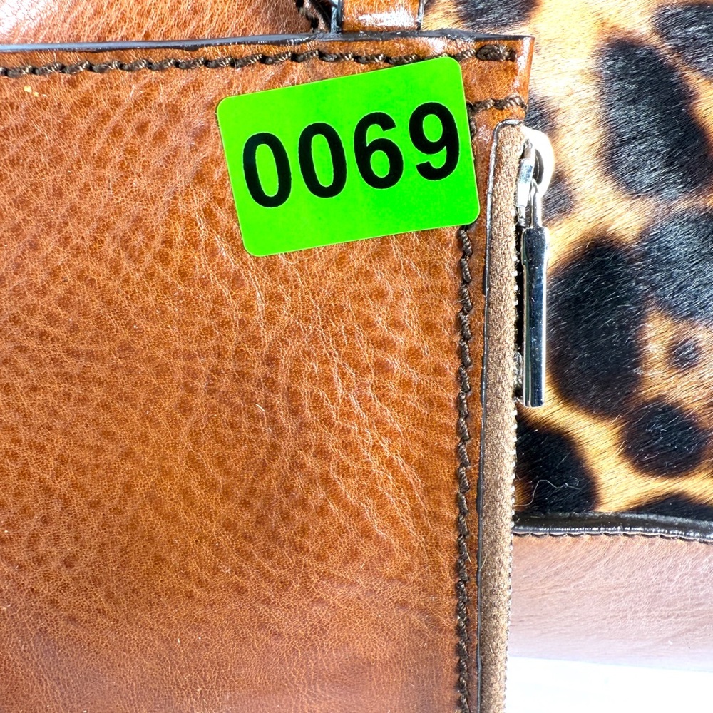 Dolce & Gabbana Leopard Print Satchel with Brown Accents - Picture 16 of 16